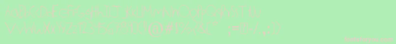 AldoDattoli Font – Pink Fonts on Green Background