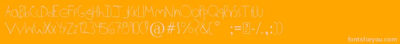 AldoDattoli-Schriftart – Rosa Schriften auf orangefarbenem Hintergrund