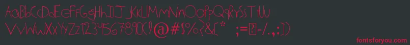 AldoDattoli Font – Red Fonts on Black Background