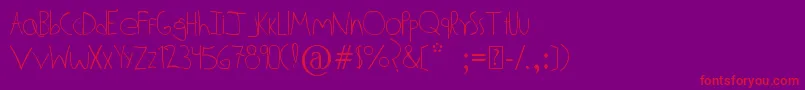 AldoDattoli Font – Red Fonts on Purple Background