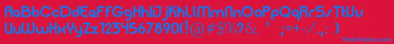 PatinioBasica Font – Blue Fonts on Red Background