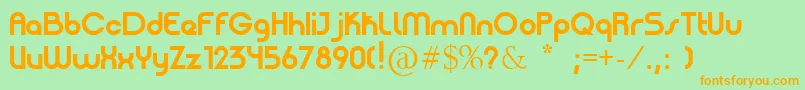 PatinioBasica Font – Orange Fonts on Green Background