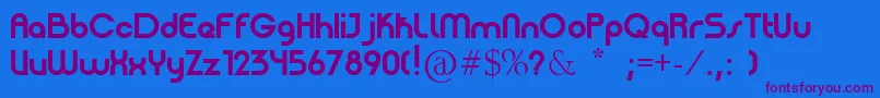 PatinioBasica Font – Purple Fonts on Blue Background