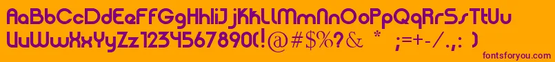 PatinioBasica Font – Purple Fonts on Orange Background