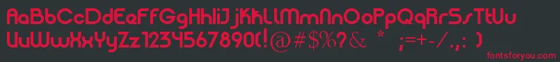PatinioBasica Font – Red Fonts on Black Background