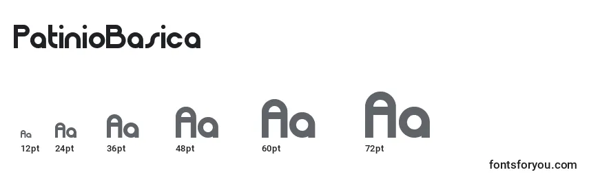 PatinioBasica Font Sizes
