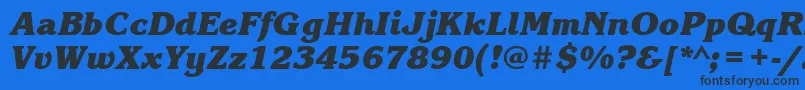 KorinnablackattBolditalic Font – Black Fonts on Blue Background