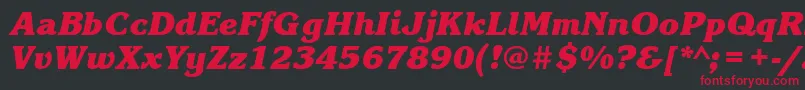 KorinnablackattBolditalic Font – Red Fonts on Black Background