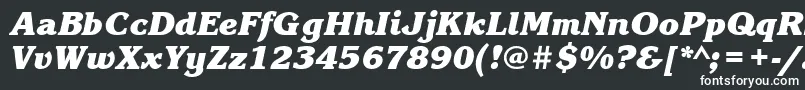 KorinnablackattBolditalic-fontti – valkoiset fontit mustalla taustalla