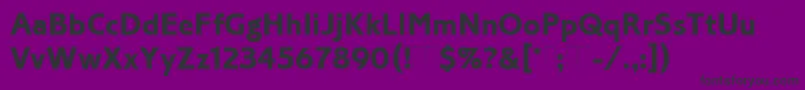 Czcionka CorinthianBoldPlain – czarne czcionki na fioletowym tle