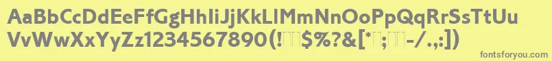 CorinthianBoldPlain Font – Gray Fonts on Yellow Background