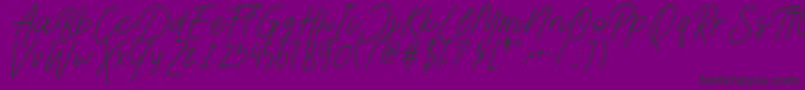 AesthetikScriptDemo Font – Black Fonts on Purple Background