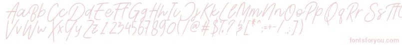 Шрифт AesthetikScriptDemo – розовые шрифты на белом фоне