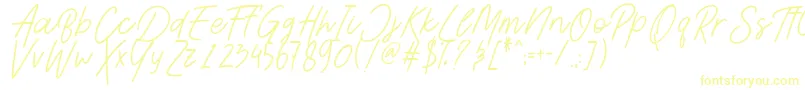 Шрифт AesthetikScriptDemo – жёлтые шрифты