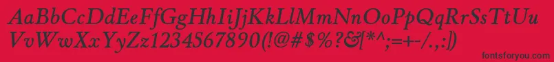 WinthorpesbItalic Font – Black Fonts on Red Background