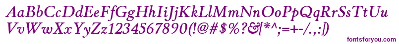 WinthorpesbItalic-Schriftart – Violette Schriften