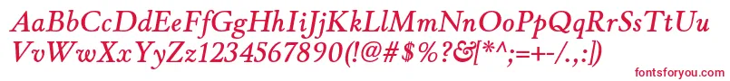 WinthorpesbItalic Font – Red Fonts on White Background