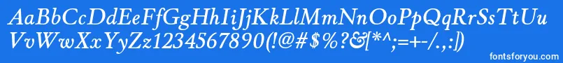 WinthorpesbItalic Font – White Fonts on Blue Background