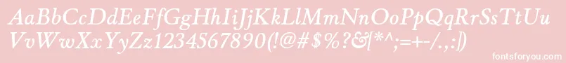 WinthorpesbItalic Font – White Fonts on Pink Background