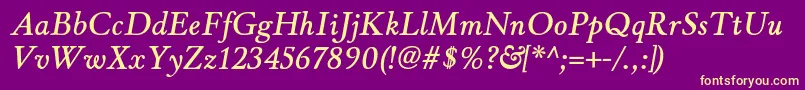 WinthorpesbItalic Font – Yellow Fonts on Purple Background