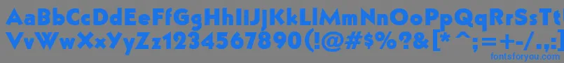 フォントBullyBold – 灰色の背景に青い文字