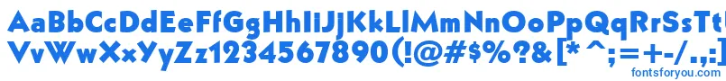 フォントBullyBold – 白い背景に青い文字