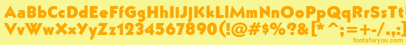 BullyBold Font – Orange Fonts on Yellow Background