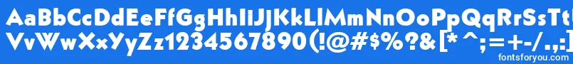 フォントBullyBold – 青い背景に白い文字