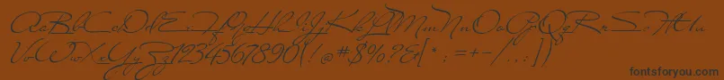 MissStanfort Font – Black Fonts on Brown Background