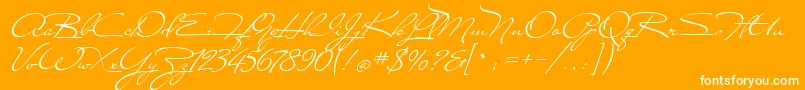 MissStanfort Font – White Fonts on Orange Background