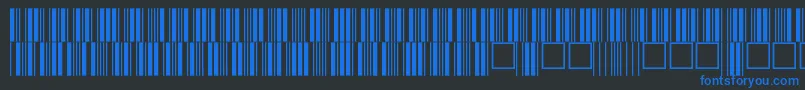 Fonte C39p24dltt – fontes azuis em um fundo preto