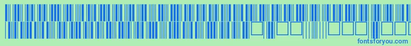 C39p24dltt Font – Blue Fonts on Green Background