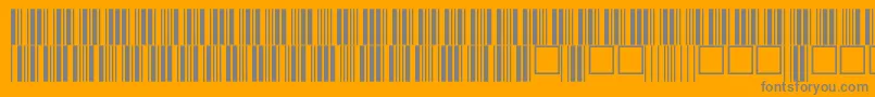 Fonte C39p24dltt – fontes cinzas em um fundo laranja