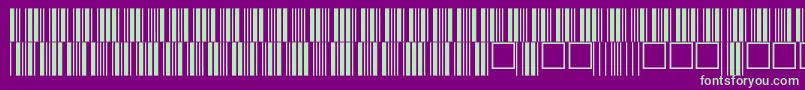 C39p24dltt Font – Green Fonts on Purple Background