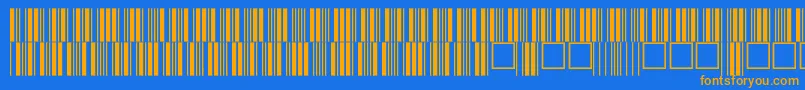 Fonte C39p24dltt – fontes laranjas em um fundo azul