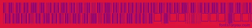 Шрифт C39p24dltt – фиолетовые шрифты на красном фоне