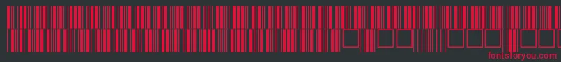 Fonte C39p24dltt – fontes vermelhas em um fundo preto