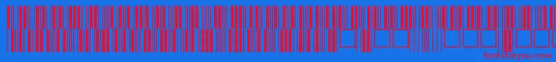 フォントC39p24dltt – 赤い文字の青い背景