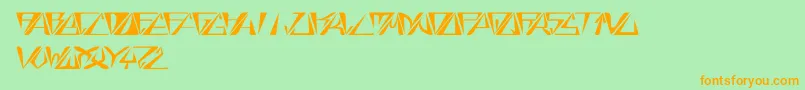 GloryBoldItalic Font – Orange Fonts on Green Background