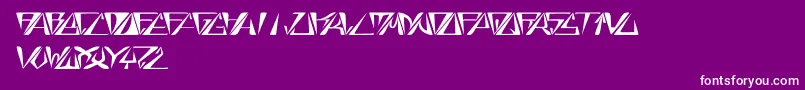 GloryBoldItalic Font – White Fonts on Purple Background