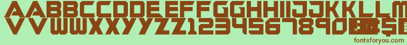 Шрифт Guardians – коричневые шрифты на зелёном фоне