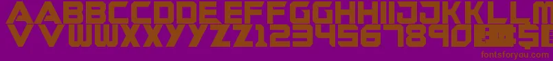 Шрифт Guardians – коричневые шрифты на фиолетовом фоне