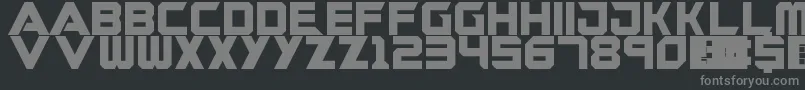 Guardians-fontti – harmaat kirjasimet mustalla taustalla