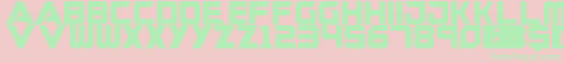 Guardians Font – Green Fonts on Pink Background