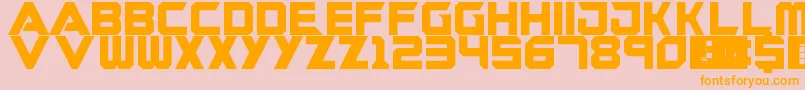 Guardians Font – Orange Fonts on Pink Background