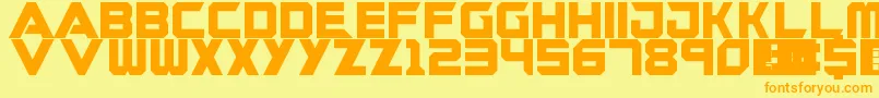 Guardians Font – Orange Fonts on Yellow Background
