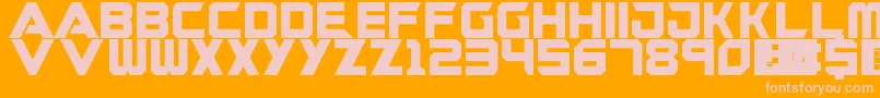 Guardians Font – Pink Fonts on Orange Background