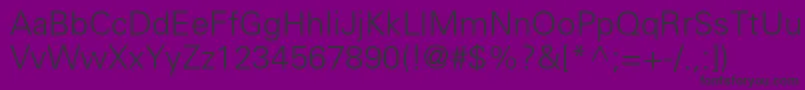UniversltstdLight Font – Black Fonts on Purple Background