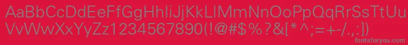 UniversltstdLight Font – Gray Fonts on Red Background