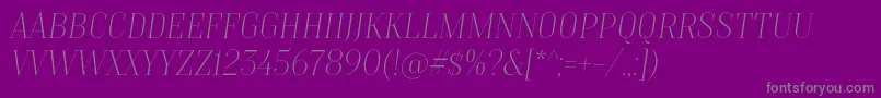 TtMoonsThinItalicDemo-Schriftart – Graue Schriften auf violettem Hintergrund